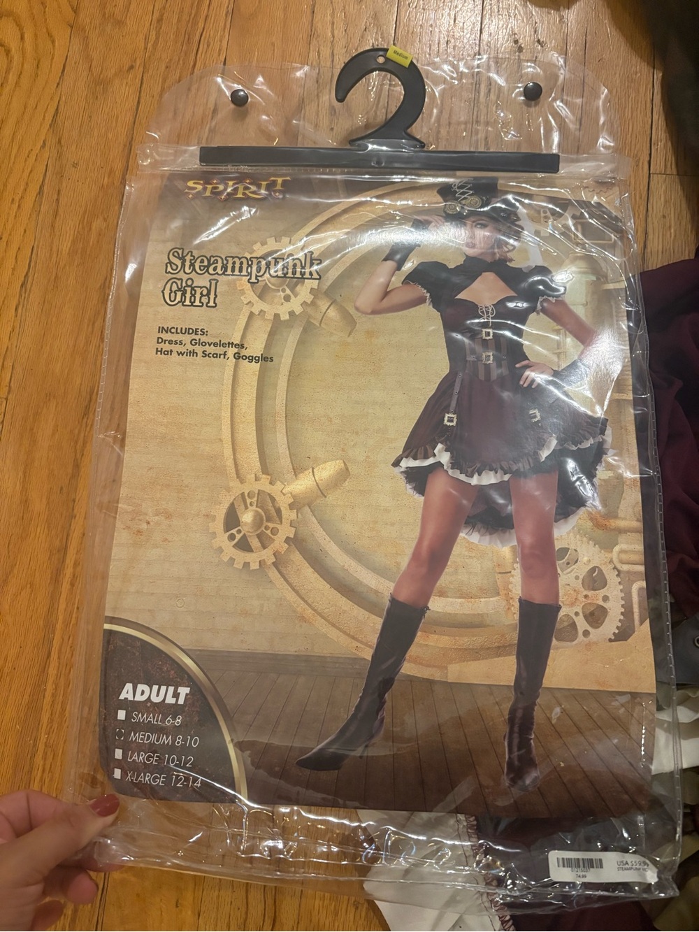 Spirit Steampunk Girl Costume - Black/Brown